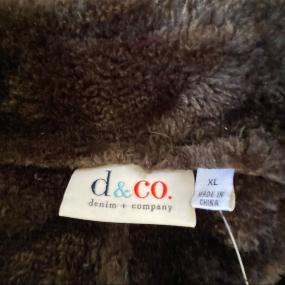 DENIM & COMPANY Green Woman’s Faux Fur Lined Vest Size XL - Picture 6 of 13